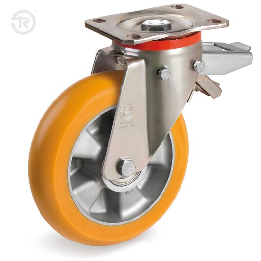 Ruote In Poliuretano TR, Supporto Rotante P, Freno — Tellure Rota