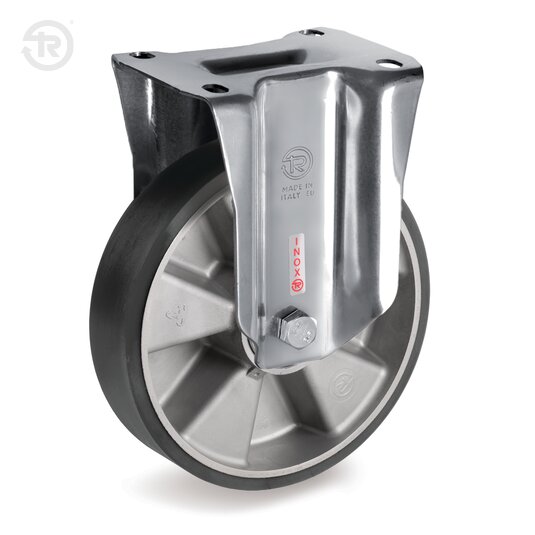 Ruote In Poliuretano TR ESD, Supporto Fisso Inox NLX — Tellure Rota