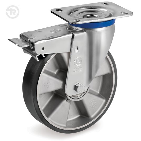 TR ESD Polyurethane Wheels With M Swivel Castor And Brake — Tellure Rota