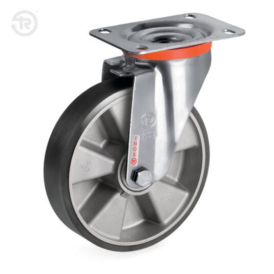 Ruote In Poliuretano TR ESD, Supporto Rotante Inox NLX — Tellure Rota