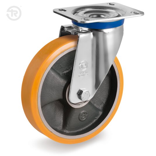 Ruote In Poliuretano TR, Supporto Rotante M — Tellure Rota