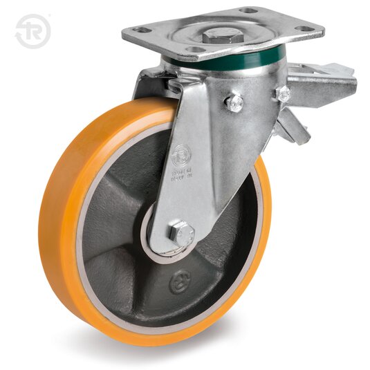 Ruote In Poliuretano TR, Supporto Rotante PT, Freno — Tellure Rota