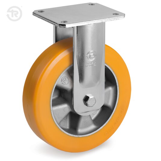 Ruote In Poliuretano TR Alto Spessore, Supporto Fisso Elettrosaldato — Tellure Rota