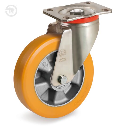 Ruote In Poliuretano TR Alto Spessore, Supporto Rotante P — Tellure Rota