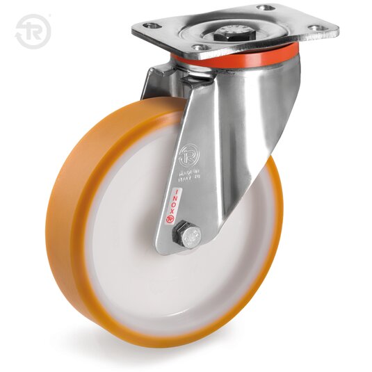 Ruote In Poliuretano TR, Supporto Rotante Inox Px — Tellure Rota
