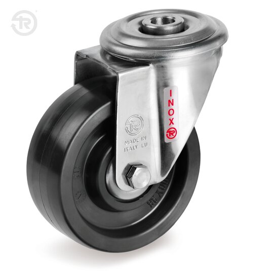 Resin Wheels With Stainless Steel Swivel Castor And Bolt Hole — Tellure Rota