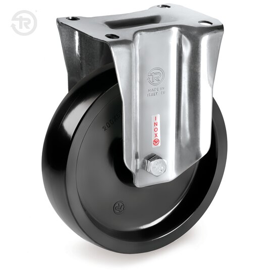 Resin Wheels With Light Stainless Steel Fixed Castor NLX — Tellure Rota