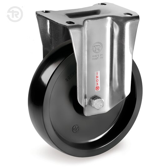 Resin Wheels With Heavy Duty Stainless Steel Fixed Castor Px — Tellure Rota