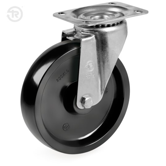 Resin Wheels With Light Swivel Castor And Plate NL — Tellure Rota