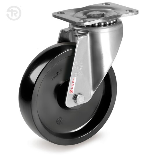 Resin Wheels With Stainless Steel Swivel Castor And Plate Px — Tellure Rota