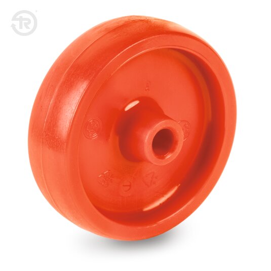 Orange Polyamide 6 Wheels With Plain Bore — Tellure Rota