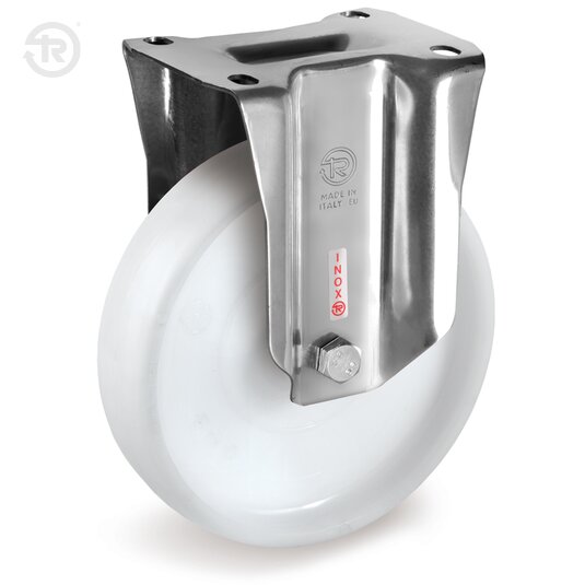 Polyamide 6 Wheels, Stainless Steel Fixed Castor NLX — Tellure Rota