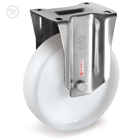 Polyamide 6 Wheels, Stainless Steel Fixed Castor Px — Tellure Rota