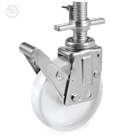 Polyamide 6 Wheels, Mobile Scaffold Castor With Threaded Stem — Tellure Rota
