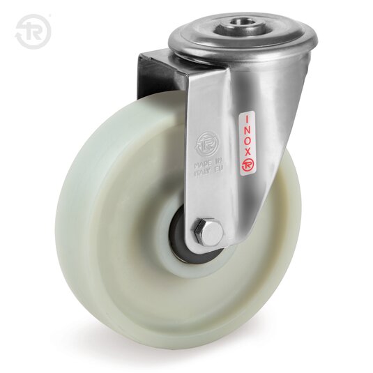 Glass Fibre Reinforced Polyamide Wheels With Stainless Steel Castor And Bolt Hole NLX — Tellure Rota
