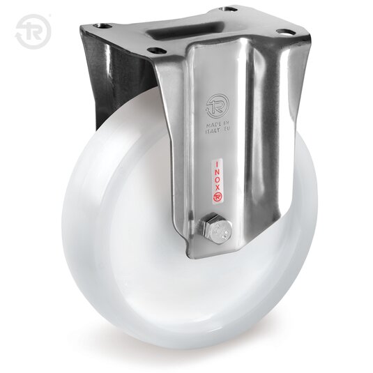 Heavy Duty Polyamide 6 Wheels, Stainless Steel Fixed Castor Px — Tellure Rota