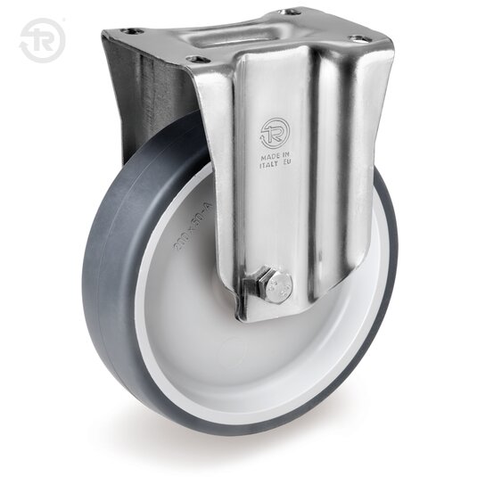 Thermoplastic Rubber Wheels, Fixed Castor NL — Tellure Rota
