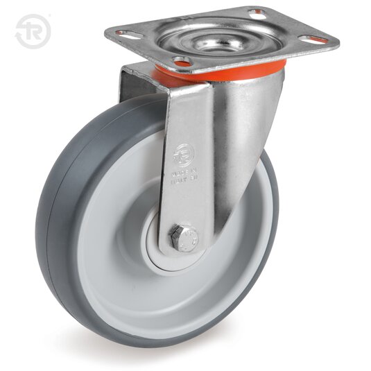 Thermoplastic Rubber Wheels, Swivel Castor NL — Tellure Rota