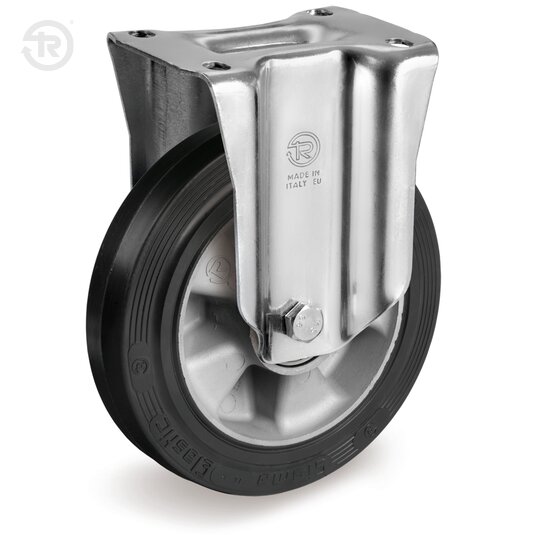 Sigma Elastic Rubber Wheels, Fixed Castor NL M — Tellure Rota