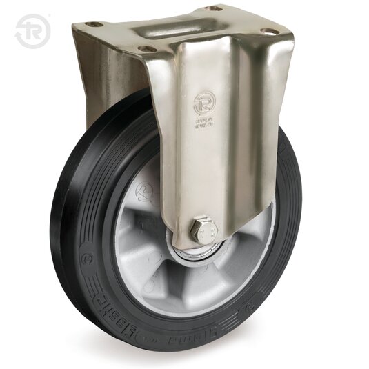 Sigma Elastic Rubber Wheels, Fixed Castor P — Tellure Rota