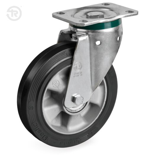 Sigma Elastic Rubber Wheels, Swivel Castor PT — Tellure Rota