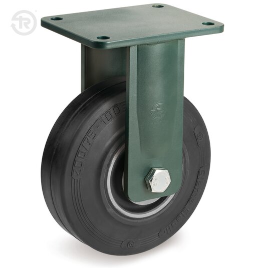 Sigma Elastic Rubber Wheels, Fixed Welded Castor — Tellure Rota
