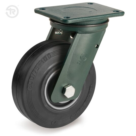 Sigma Elastic Rubber Wheels, Swivel Welded Castor — Tellure Rota