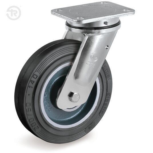 Sigma Elastic Rubber Wheels, Swivel Welded Castor — Tellure Rota
