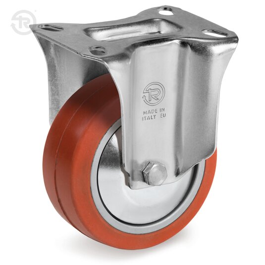 Roulette En Caoutchouc Siliconé Fixe Inox NLX — Tellure Rota