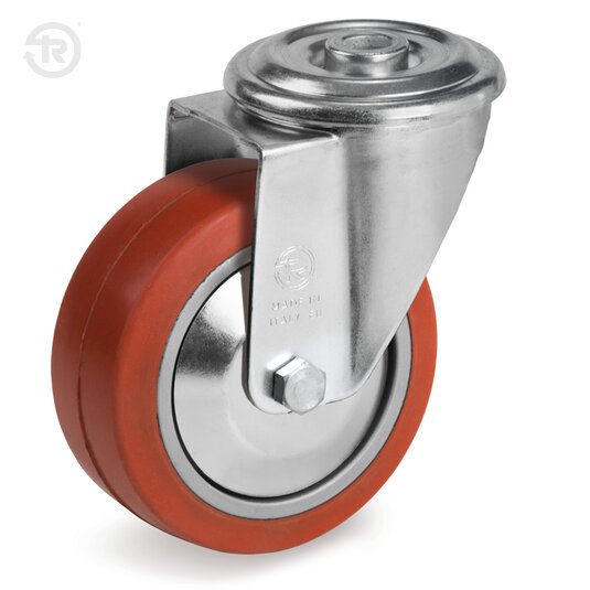 Roulette En Caoutchouc Siliconé Pivotante NL À Oeuil — Tellure Rota