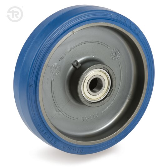 Sigma Elastic Rubber Wheels With Ball Bearings And Bearing Seat — Tellure Rota
