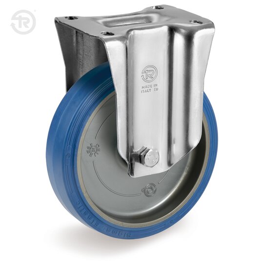 Sigma Elastic Rubber Wheels, Fixed Castor NL M — Tellure Rota