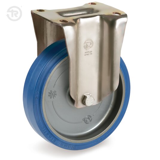 Sigma Elastic Rubber Wheels, Fixed Castor P — Tellure Rota