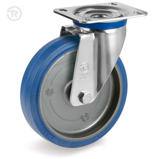 Sigma Elastic Rubber Wheels, Swivel Castor M — Tellure Rota