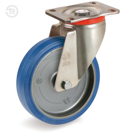 Sigma Elastic Rubber Wheels, Swivel Castor P — Tellure Rota
