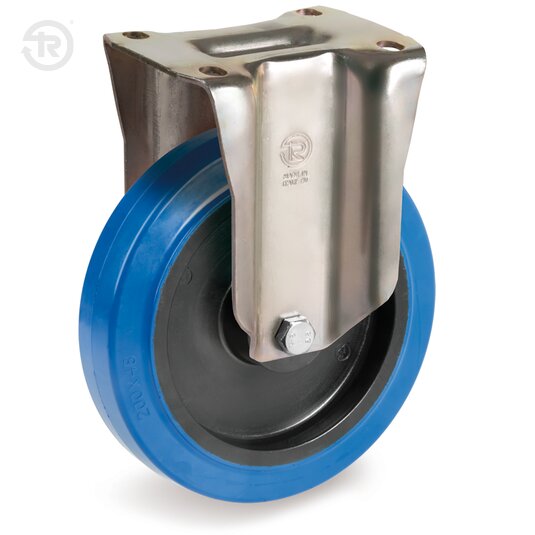 Elastic Rubber Wheels, Fixed Castor P — Tellure Rota