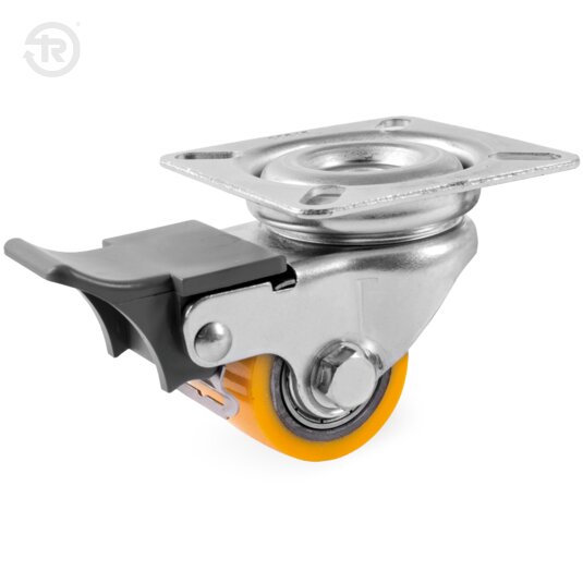 Roulette En Polyuréthane TR Pivotante Avec Frein — Tellure Rota
