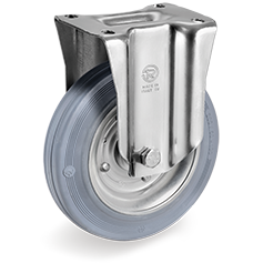 Tellure Rota 235703 — Ruote in gomma antitraccia, nucleo composto da due dischi in lamiera, supporto fisso NL — 235703 | Tellure Rota