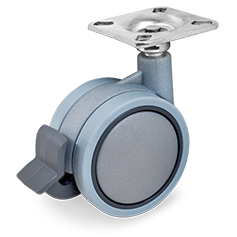 Tellure Rota 342103 — Ruote mobilio gemellate in poliammide 6 con supporto rotante piastra — 342103 | Tellure Rota