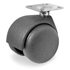 Tellure Rota 344101 — Ruote mobilio gemellate in poliammide 6 con supporto rotante piastra — 344101 | Tellure Rota