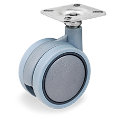 Tellure Rota 347405 — Ruote mobilio gemellate in poliammide 6 con supporto rotante piastra — 347405 | Tellure Rota