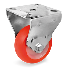 Tellure Rota 365102 — Ruote in poliuretano iniettato nucleo in poliammide 6, supporto fisso — 365102 | Tellure Rota