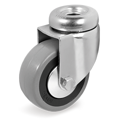 Tellure Rota 373100 — Ruote in gomma, nucleo in polipropilene con parafili, supporto rotante foro passante — 373100 | Tellure Rota