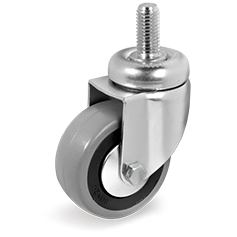 Tellure Rota 376100 — Rubber wheels, polyamide centre with threadguards, swivel bracket with stem — 376100 | Tellure Rota