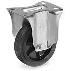 Tellure Rota 515702 — Ruote in gomma iniettata TPR, nucleo in polipropilene, supporto fisso NL — 515702 | Tellure Rota