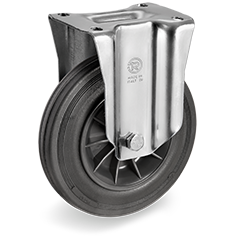 Tellure Rota 525901 — Ruote in gomma standard, nucleo in polipropilene, supporto fisso NL — 525901 | Tellure Rota