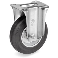 Tellure Rota 536003 — Ruote in gomma standard, nucleo composto da due dischi in lamiera, supporto fisso SL — 536003 | Tellure Rota