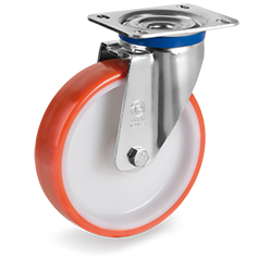 Tellure Rota 604711 — Ruote in poliuretano iniettato, nucleo in poliammide 6, supporto rotante piastra M — 604711 | Tellure Rota