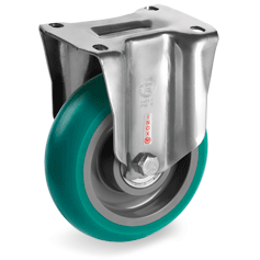 Tellure Rota 625526 — 'TR Roll' Polyurethanräder mit extra dickem, leicht balligem Laufbelag und Polyamid 6 Kern, Bockrolle typ PX — 625526 | Tellure Rota