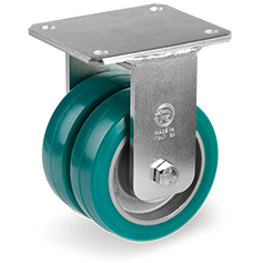 Tellure Rota 628162 — Ruote in poliuretano TR-ROLL, nucleo in alluminio, supporto fisso EEG MHD — 628162 | Tellure Rota